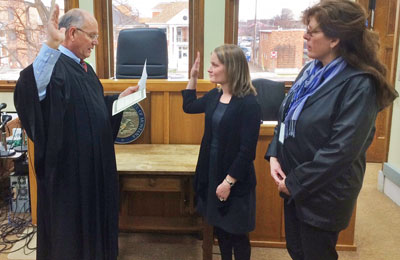 Hannah Stone swearing in